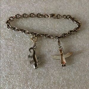 Vintage silver charms bracelet